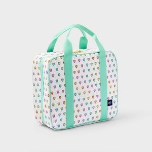 Roller Rabbit x Target Disco Hearts Wave Hanging Toiletry Bag White/Teal NEW